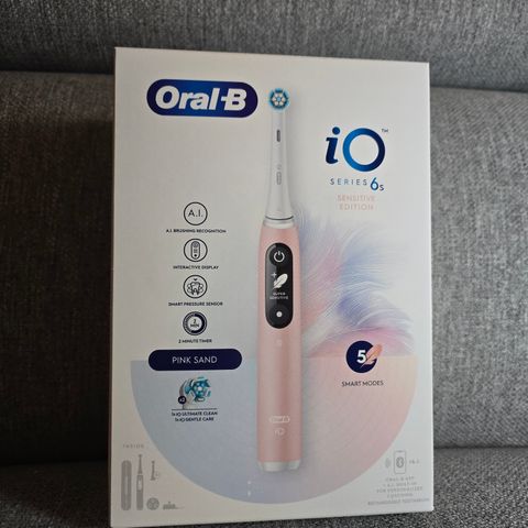 Uåpnet - Oral-B iO Series 6s Sensitive Edition - Elektrisk Tannbørste