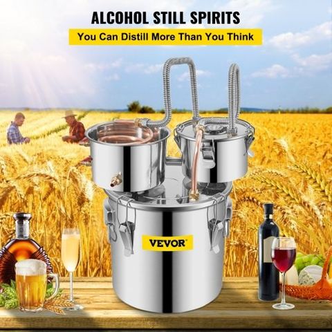 21L Water / Alcohol Distiller / Condenser / Thumper Keg, Wine Making Boiler