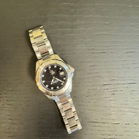 TAG heuer aquaracer sort skive med diamanter