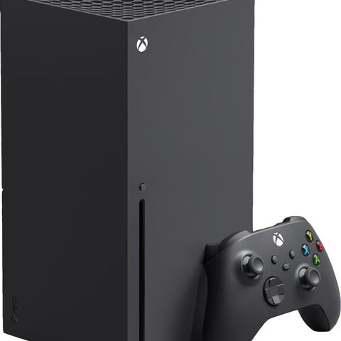 Xbox Series X med kontroller og trådløst headset