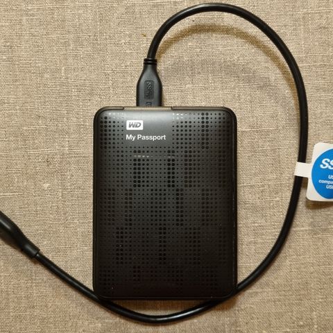 2TB WD My Passport USB 3.0 Portable - 2.5" ekstern harddisk