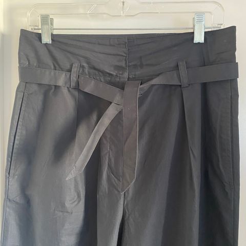 Cathrine Hammel svart Poplin Suit Pants m/belte, str M