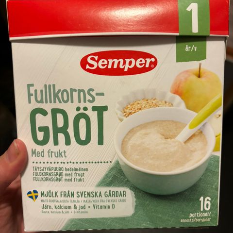 Semper fullkornsgrøt gis bort - obs. best før utgått