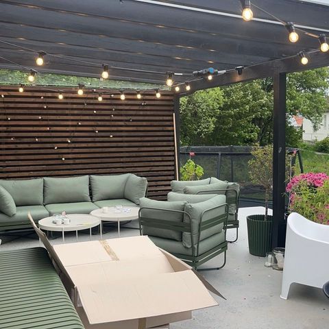 Pergola med glas og aluminiumsprofiler