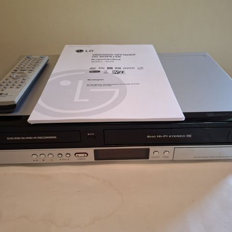 LG  rc 278 kombinert dvd/vhs-spiller selges kr 2200.00 + frakt