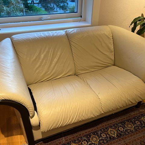 Ekornes Skinn sofa gruppe selges, 2 og 3 selges rimelig