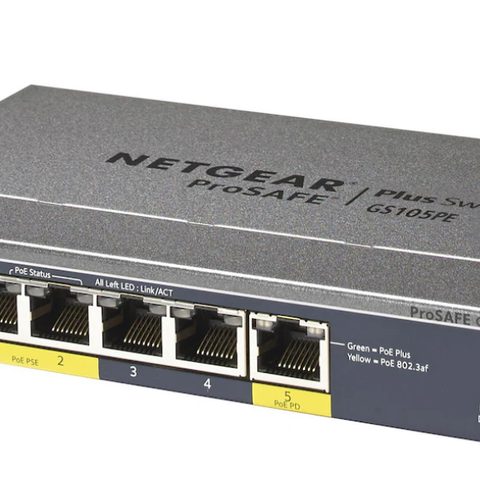 Netgear Prosafe GS105PE PoE+ Switch