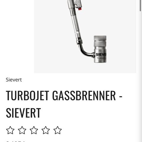 TURBOJET GASSBRENNER - SIEVERT