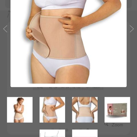 Carriwell belly binder magebelte str S/M - beige - Ny