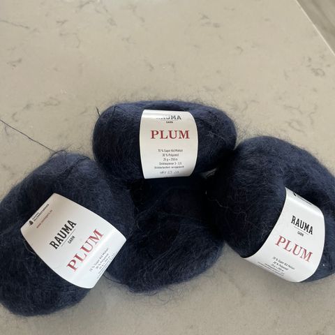 Rauma garn Plum mohair 4 nøster