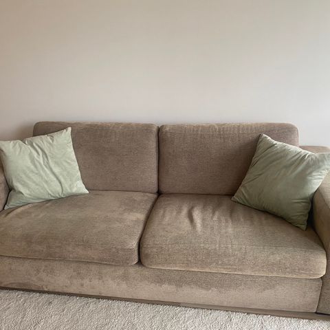 3-seters stoff sofa