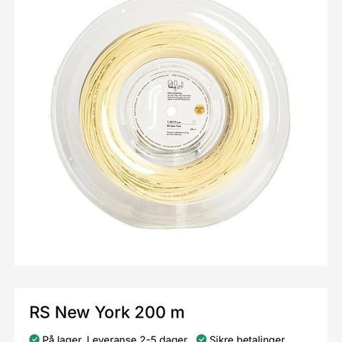 RS New York 200m reel