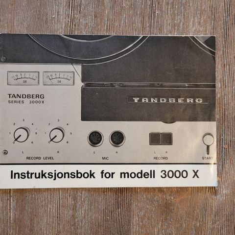 TANDBERG 3000x instruksjonsbok