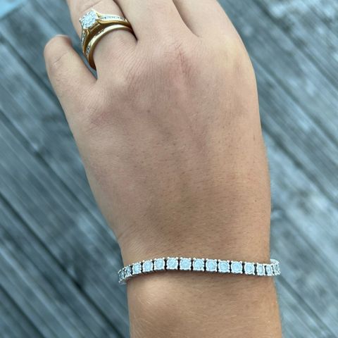 Tennis diamant armbånd