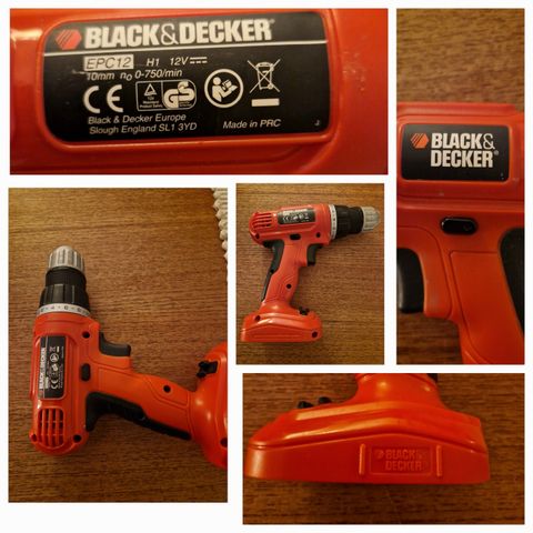 Black & Decker elektrisk drill