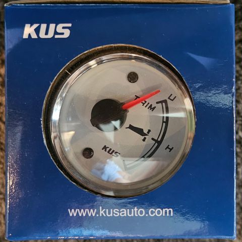 Kus Trim-indikator, hvit, 0-190 ohm, 12/24v