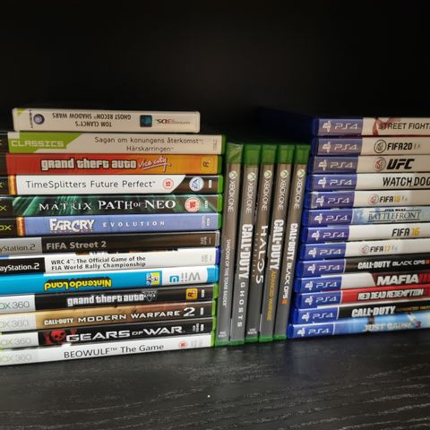 Ps2, Ps4, Ps5, Xbox One, Xbox 360, Nintendo Wii U, 3ds og PC Spill