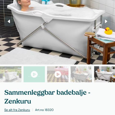 Sammenleggbart badekar - reservert