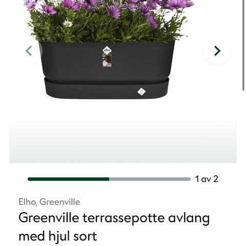 Elho Greenville Terrassekasse / plantekasse / balkongkasse til blomster