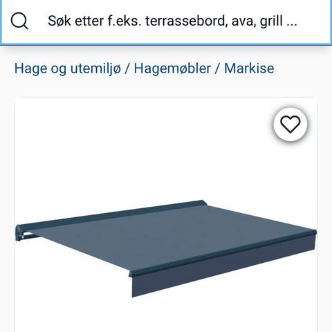 Grå markise  ca 4,5m