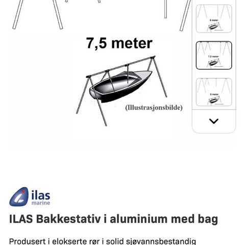 Ilas Bakkestativ ALU 7,5 m tils