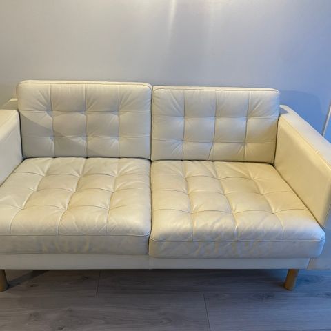 2-setters skinnsofa off-white