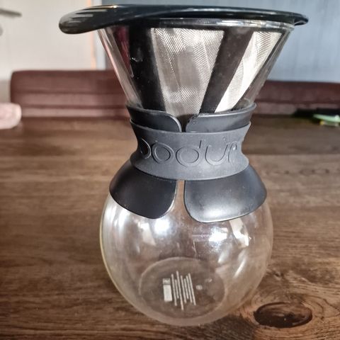 Pour Over kaffebrygger med filter 1 L svart