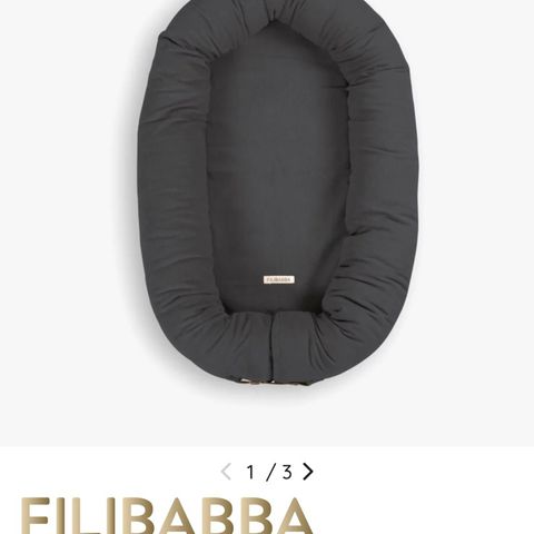 Filibabba babynest grey