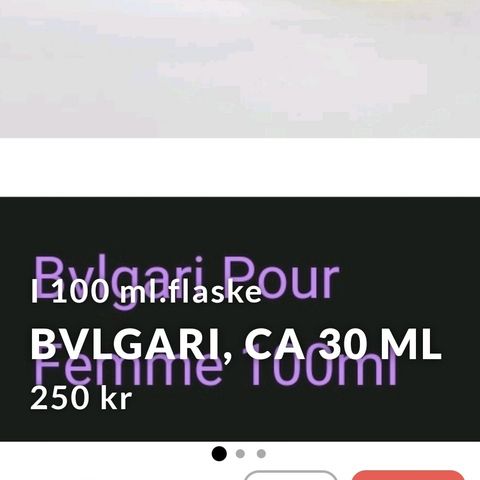 Bvlgari  ca.30 ml