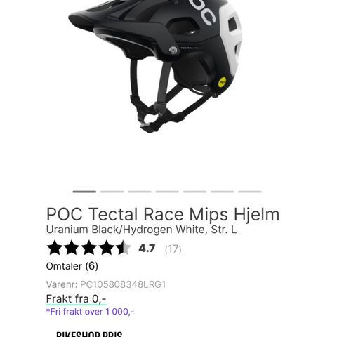 POC Tectal Race MIPS hjelm L selges!