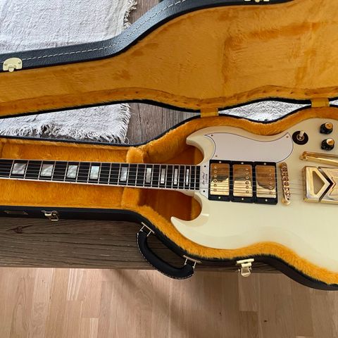 Gibson 60th Anniversary 1961 Les Paul SG Custom Sideways Vibrola - Polaris White