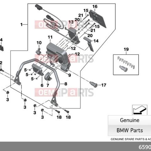 BMW original Nav V/VI montasje sett GS GSA 1200 1250