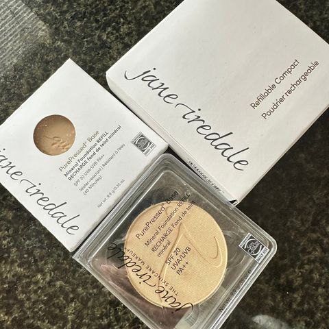 2stk Jane Iredale PurePressed foundation #Bisque ink case