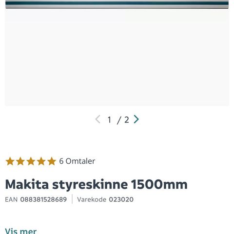 Makita styreskinne 1500mm