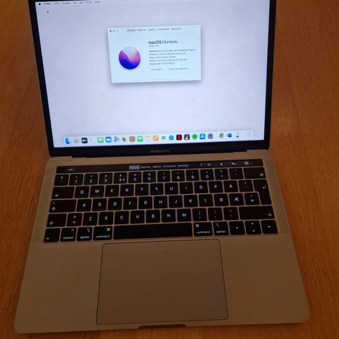 Macbook pro 13, 2019, Intel Core i5, 8 Gb RAM.