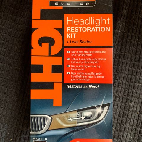 Polersett for frontlykter, Headlight Restoration Kit