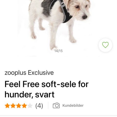 Behagelig hundesele i str small og extra small