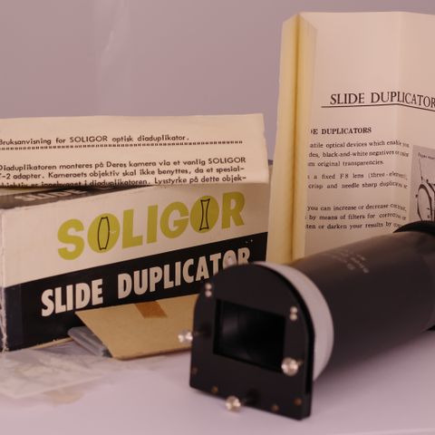 Soligor Slide Duplicator (lysbilde / film duplikator) T2 med innebygget linse