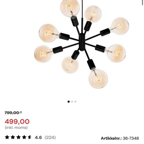 Sputnik Taklampe fra Clas Ohlson