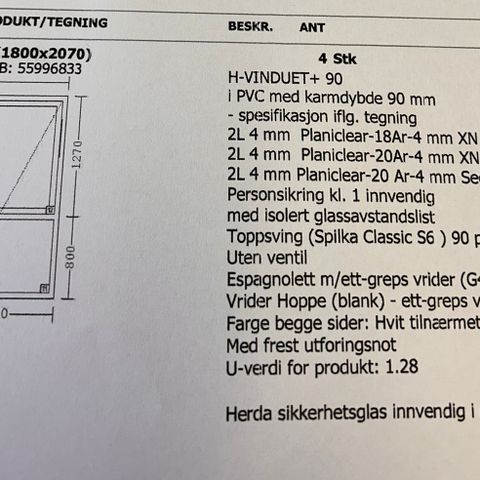 Vedlikeholdsfrie vinduer selges HB!