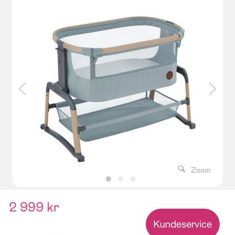 (RESERVERT) Maxi-Cosi Iora air bedside/reiseseng, grå