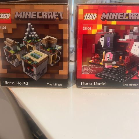 Minecraft micro lego (serienr 21105 0g 21106 - RARE Vintage