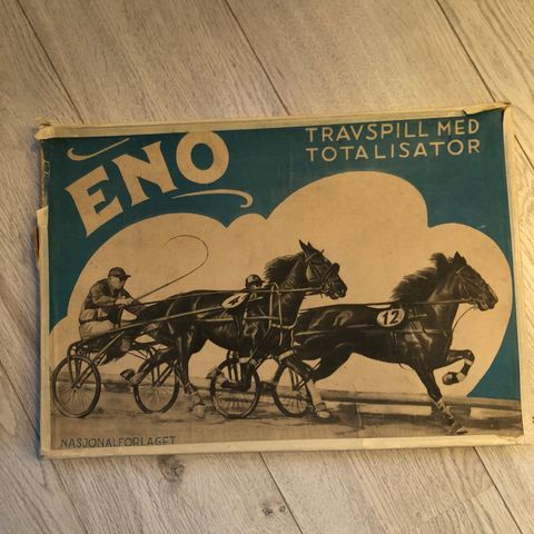 ENO Travspill med totalisator. Utgitt av Nasjonalforlaget i 1942.