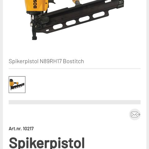 Spikerpistol Bostitch N89RH17