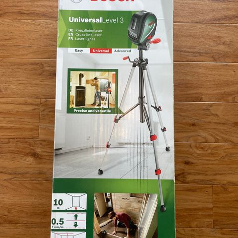 **Bosch Universal Level 3 Krysslinje Laser med Utstyr – 1200 kroner**