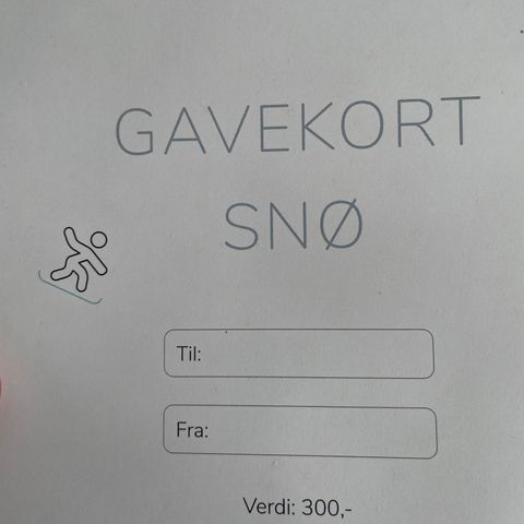 Gavekort hos SNØ