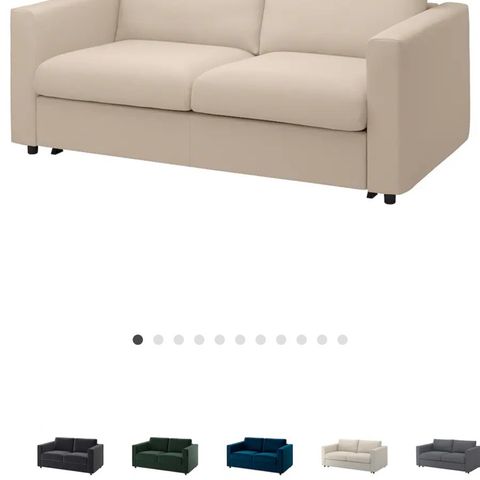 Vimle beige 2-seter sofa