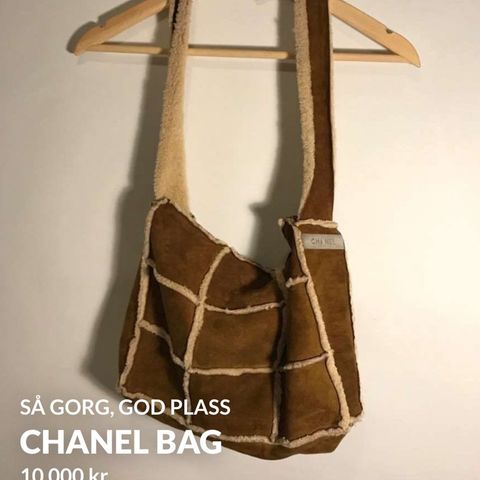 Chanel veske i shearling