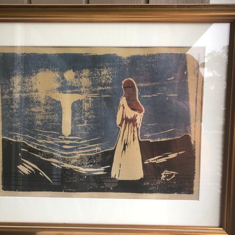 Munch . Måneskinn ved havet 1912. ( med Kvalitetskontroll) repro.