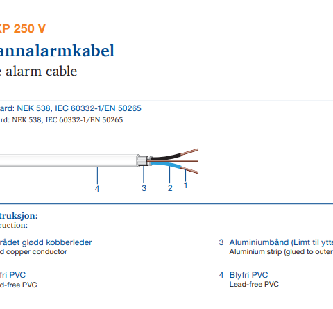 Brannalarmkabel PVXP